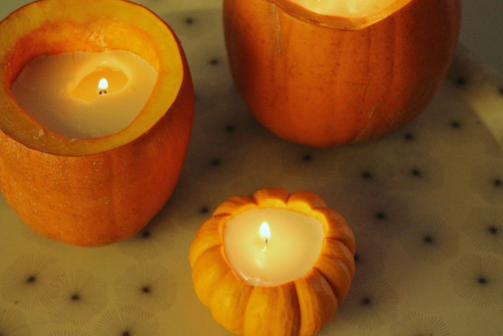 طريقة عمل شمعة بهار اليقطين