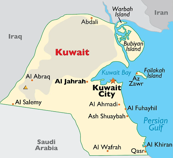 خريطه مناطق الكويت