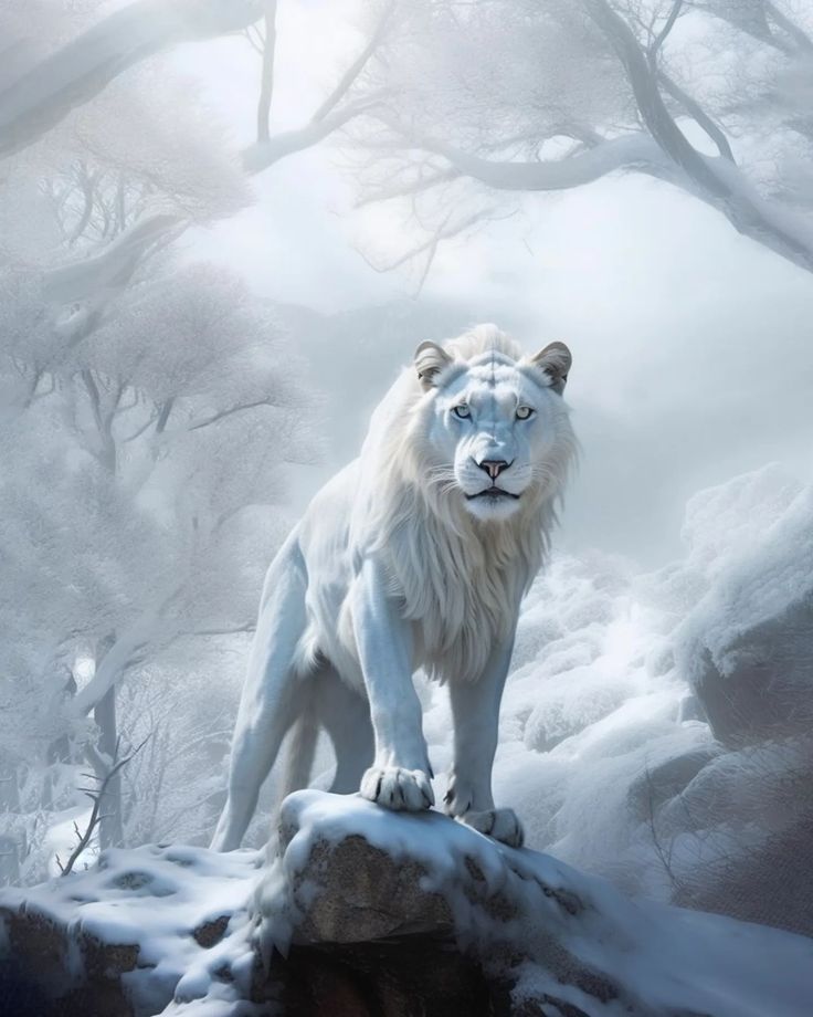 هل الأسد الأبيض مفترس؟