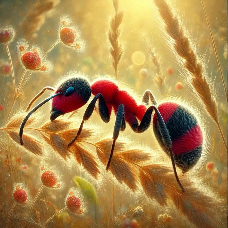 لماذا النمل المخملي زغبي؟
